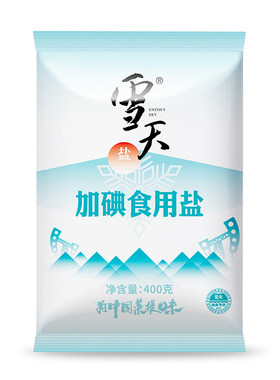 雪天家用精制食盐400g*7包