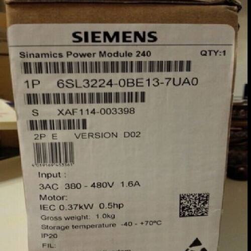 议价6SL3224-0BE13-7UA0西门子G120 PM240变频器0.37KW功率模块38