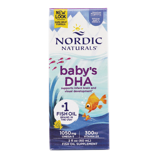 美国Nordic Naturals宝宝DHA婴幼儿挪威小鱼鳕鱼油60ml