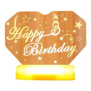happybirthday发光字母灯牌生日派对装扮桌面蛋糕氛围装饰道具