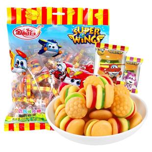 金稻谷汉堡橡皮糖休闲儿童糖果果味软糖QQ糖儿童随身携带零食