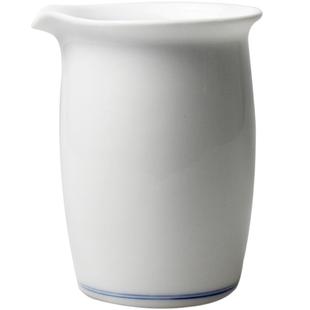 九土手绘青花公道杯陶瓷公杯禅意日式薄胎茶盅茶道白鹰嘴匀杯水杯