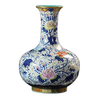 宁封窑手绘仿古景德镇花瓶陶瓷瓶中式客厅摆件青花瓷博古架瓷器