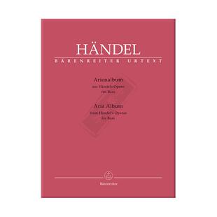 亨德尔 咏叹调曲集选自亨德尔的歌剧男低音 骑熊士原版乐谱 Handel Georg Aria Album for Bass from Handels Operas BA10255