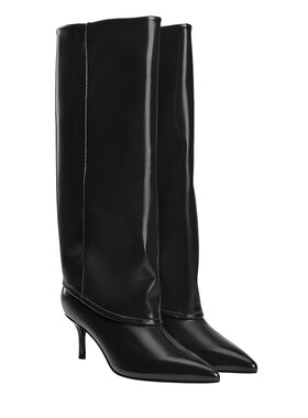 CHARLES&KEITH秋季女靴CK1-90280072时尚尖头高跟裤管靴长筒靴