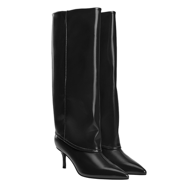 CHARLES&KEITH25秋季新款CK1-90280072时尚尖头高跟裤管靴长筒靴