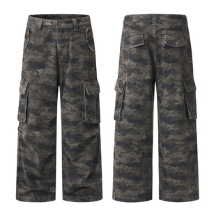 布老哥Blog美式复古街头宽松迷彩裤百搭