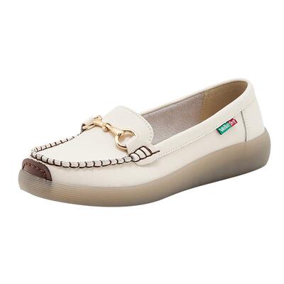 Walker Shop豆豆鞋女2025年春季新款懒人鞋一脚蹬百搭舒适软底鞋