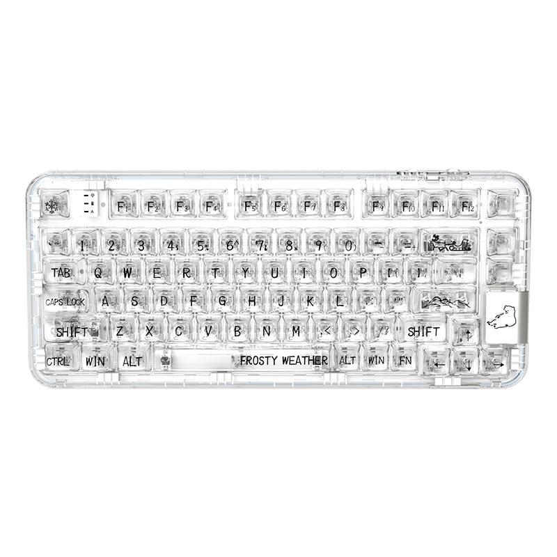 coolkiller北极熊CK75全透明机械键盘三模客制化蓝牙无线游戏电竞