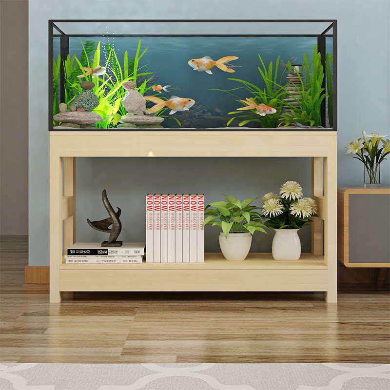鱼缸架双层实木水族箱支架柜子底柜底架底座托架承重落地架子客厅