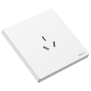 国际电工三孔16A空调插座热水器3眼五孔16安专用大面板明装带开关