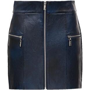 Vero Moda奥莱半身裙2025秋季新款商场同款高腰A版PU仿扎染裙子