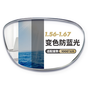 万新防蓝光变色镜片近视镜片