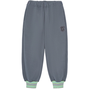 [毛怪]woobaby儿童裤子男女童25秋季新棉软弹力蹦蹦裤运动休闲裤