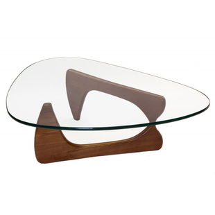 野口勇茶几北欧中古侘寂风实木客厅玻璃设计师咖啡桌日式创意几何