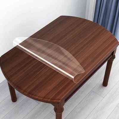 餐桌布折叠椭圆形透明PVC软玻璃桌垫防水防烫防油免洗加厚水晶板