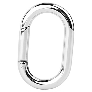 304不锈钢跑道钥匙圈扣椭圆口DIY项链锁匙扣配件弹簧扣钥匙扣挂件