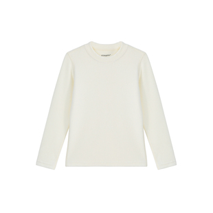 LEOHAPPY女童打底衫2025新款儿童长袖t恤高领圆领莱赛尔保暖上衣