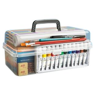 得力水彩水粉画颜料套装小学生用品24色36色12儿童可水洗幼儿园全套绘画色彩工具笔调色盘无画画毒美术生专用