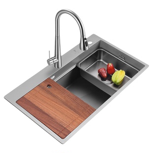 【专属活动】欧琳LHSF系列304不锈钢手工纳米水槽阶梯厨房大单槽