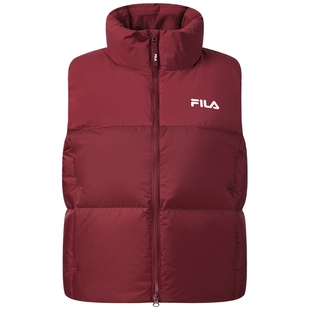 FILA RGB羽绒官方女羽绒马甲冬季冬新款时尚休闲基础保暖立领外套