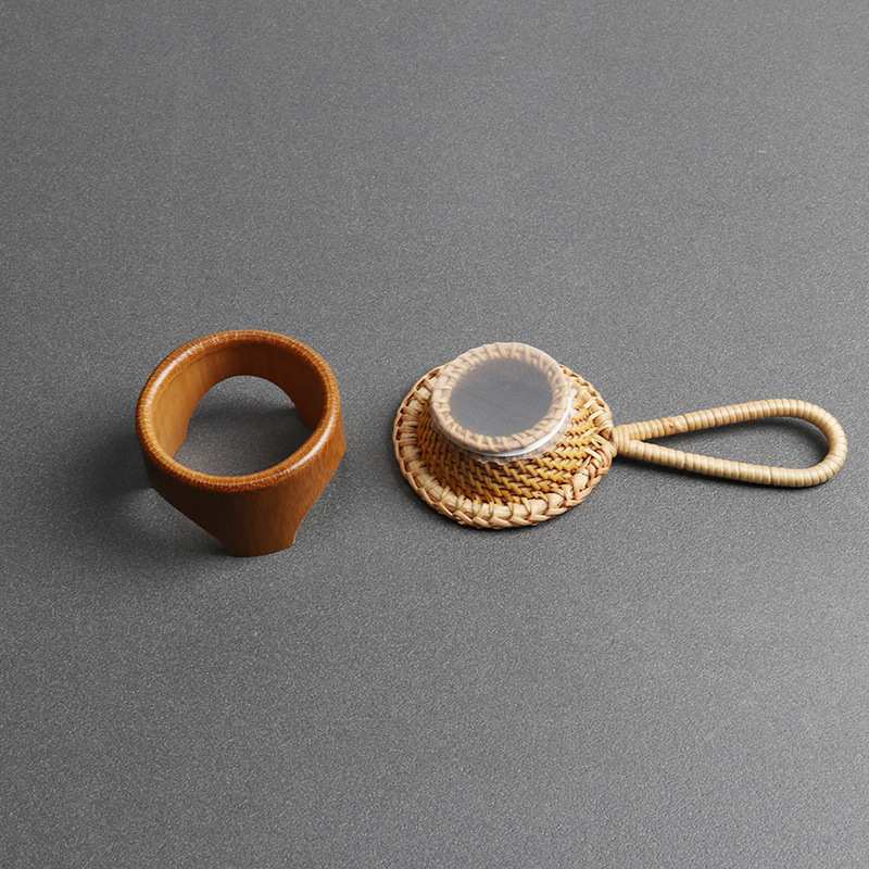 越南藤编茶滤天然秋漏斗茶茶过滤网滤编制藤细密漏配件茶道茶具