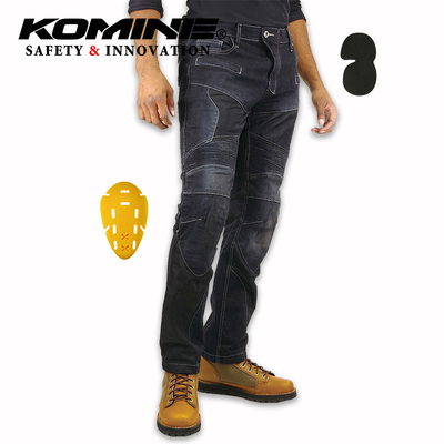 KOMINE夏季摩托半网眼骑行牛仔裤
