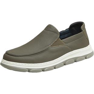 TATA他她男鞋2025冬季简约一脚蹬休闲商务皮鞋黑色公务鞋299D9CM5