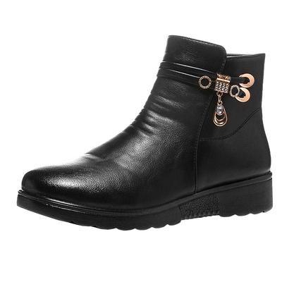 回力皮鞋妈妈鞋加绒加厚保暖短靴