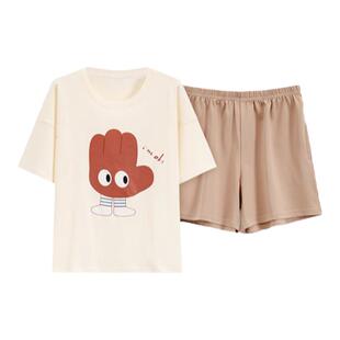 卡之恋短袖睡衣套装女款夏季纯棉7A抑菌防螨套装学生可外穿家居服