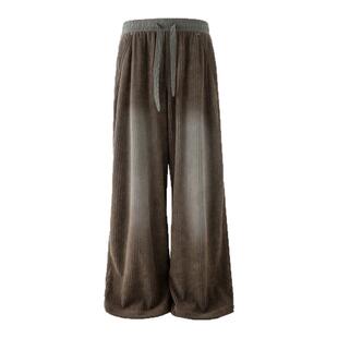 BJHG不计后果灯芯绒裤子男款冬2025新款美式潮工装休闲直筒长裤女