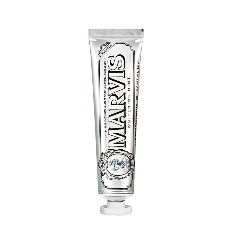 Marvis玛尔斯牙膏亮白去渍薄荷85ml 去口气意大利进口玛尔仕牙膏