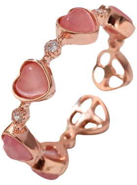 小众设计感爱心戒指女百搭轻奢