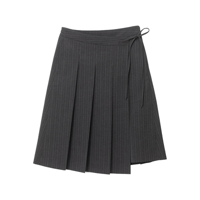 Dunst2025新品女士浪漫优雅中长裙蝴蝶结装饰百褶裙UDSK5A209