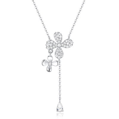 I Do&Co.蝶影流苏项链女蝴蝶银饰锁骨链轻奢小众设计礼物送女友