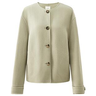 OCHIRLY欧时力  澳大利亚100%羊毛双面呢外套小香风秋冬