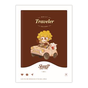 卡杰新款ip联名系列A5活页本大学生日记本子可拆卸会议记录手账本高颜值简约笔记本办公学习记事本可定制logo