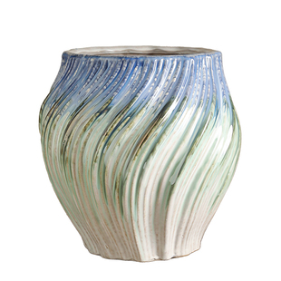 陶瓷花盆中式家用异形轻奢客厅落地发财树龟背竹通用大号绿植盆栽