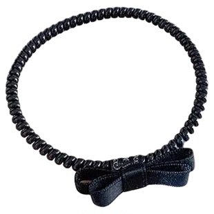 蝴蝶结电话线发圈发箍2025新款高级感扎头发发绳甜美百搭发带头饰