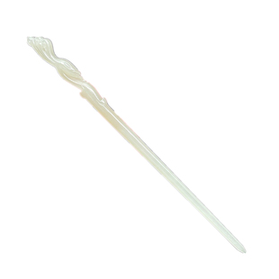 新款凤凰簪子头饰发饰和田玉青白玉凤头玉簪子古风汉服发插碧玉簪