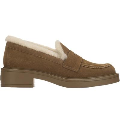 SW拼接圆头粗跟乐福鞋