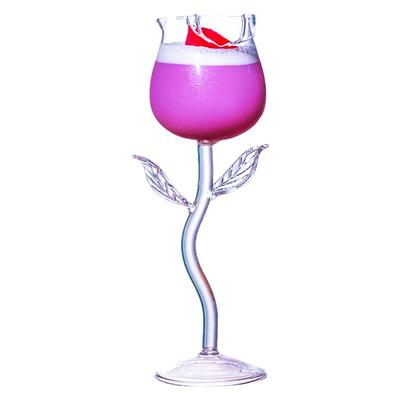 酒吧创意玫瑰花造型鸡尾酒杯