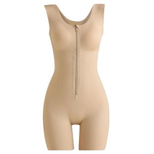 爆款美人鱼拉链排扣双重收腹提臀塑身衣产后脱式美体塑形连体衣秋