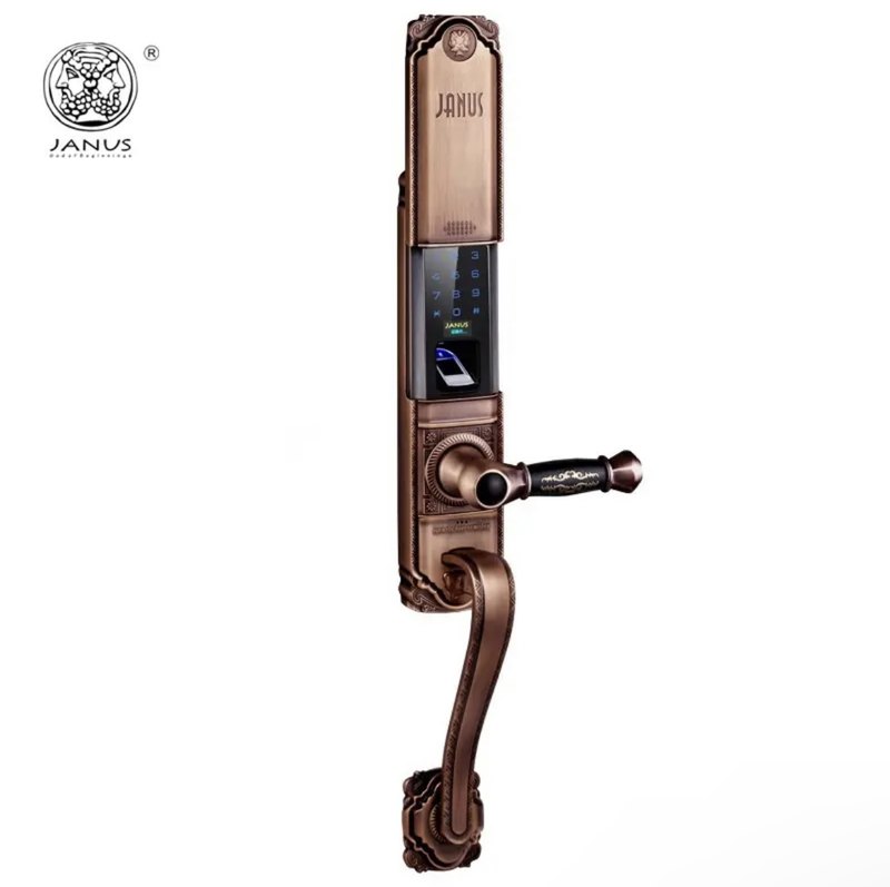 雅努斯指纹锁欧式经典电动滑盖别墅门智能锁意大利CF-1L刷卡密码