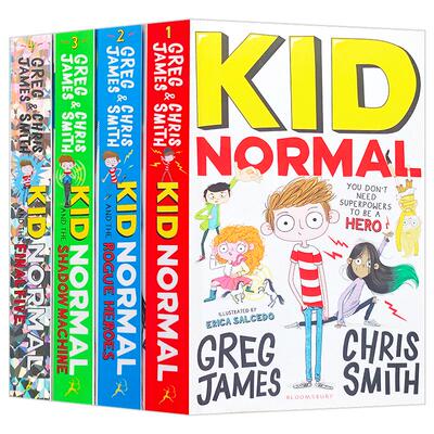麻瓜小子4册 Kid Normal 学生章节桥梁书超级英雄英文原版独立阅读入门系列章节书插图故事书冒险小说7~12岁
