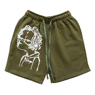 Revenge Trippie Redd Bart Shorts 辛普森风线条休闲运动短裤