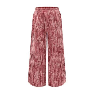 LittleNaive儿童压花丝绒直筒裤