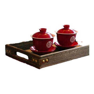 敬茶杯子结婚礼喜碗喜事红色