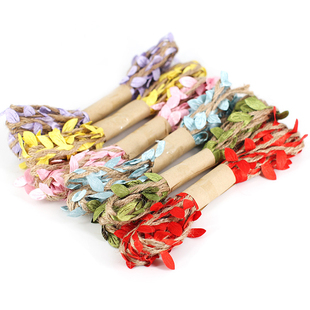 森系挂饰彩色麻绳手工diy材料树叶藤条绳子装饰墙手工编织创意