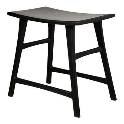 侘寂风创意实木马鞍凳茶凳元宝凳